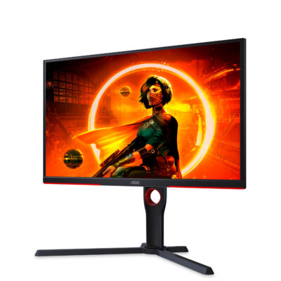 AOC G3 25G3ZM/BK Monitor PC 62,2 cm (24.5") 1920 x 1080 Pixel Full HD Nero, Rosso - immagine 3