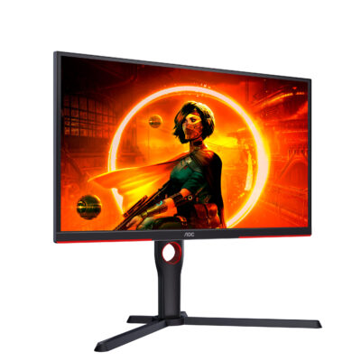 AOC G3 25G3ZM/BK Monitor PC 62,2 cm (24.5") 1920 x 1080 Pixel Full HD Nero, Rosso - immagine 4